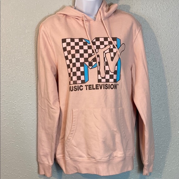 Old Navy Pink Graphic Long Sleeve Hoodie - Picture 1 of 5